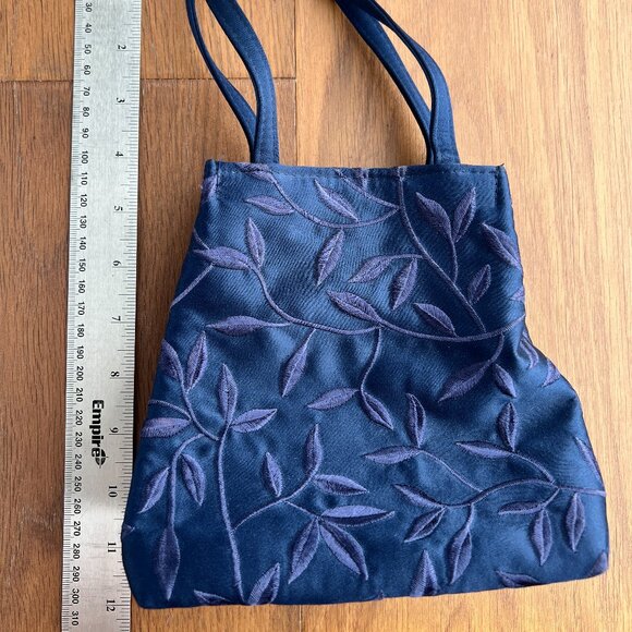 Valerie Stevens Embroidered Blue Mini Purse - Picture 2 of 4